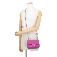 将图像加载到图库查看器中，CHANEL Mini Matelasse Cocoball ChainShoulder Bag PurpleAS1786 Lambskin
