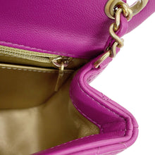 将图像加载到图库查看器中，CHANEL Mini Matelasse Cocoball ChainShoulder Bag PurpleAS1786 Lambskin
