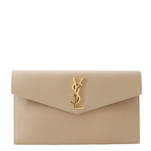 Load image into Gallery viewer, SAINT LAURENT PARIS Uptown Pouch Dark Beige5657391GF0J2721 Grain de Poudre Embossed Leather
