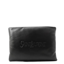 Load image into Gallery viewer, SAINT LAURENT PARIS Puffy Clutch Bag Black779512AADA11000 Lambskin Size Large
