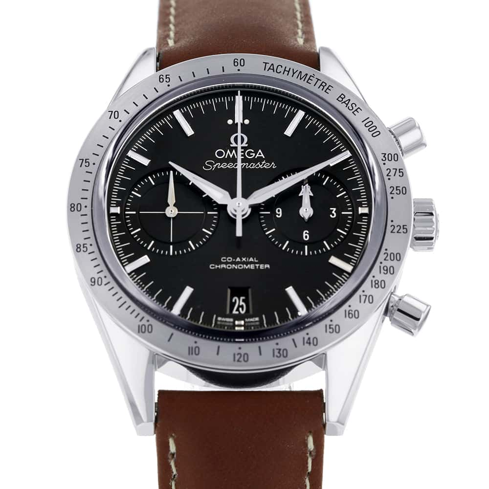 OMEGA Speedmaster57 Chronograph W41.5mm Stainless Steel Leather Black Dial331.12.42.51.01.001