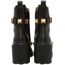 将图像加载到图库查看器中，Valentino Garavani Roman Studded Calf Leather Black Leather Size 36
