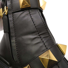 将图像加载到图库查看器中，Valentino Garavani Roman Studded Calf Leather Black Leather Size 36
