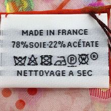 Load image into Gallery viewer, HERMES Carre Sangle en Zigzag Size 60 Orange/Multicolor Silk78% Acetate22%
