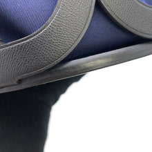 Load image into Gallery viewer, HERMES Chaine d&#39;Ancre Black/blue Madame Calf Leather ・Silk
