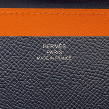 将图像加载到图库查看器中，HERMES Nouveau Togo Zip Blue Indigo Epsom/Swift Leather
