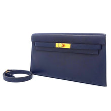 Load image into Gallery viewer, HERMES kelly elan Blue Saphir Chevre Leather Cham Kira
