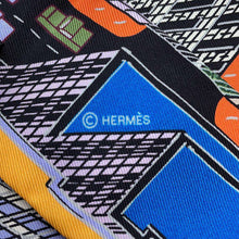 Load image into Gallery viewer, HERMES Twilly Pantin City Black/Palm/Multi Silk100%
