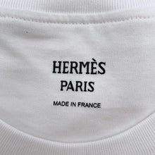 Load image into Gallery viewer, HERMES Pocket with TShirt Embroidery Size 38 White Cotton100%
