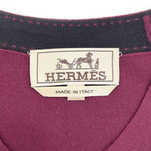 将图像加载到图库查看器中，HERMES Knit sweater Size L Bordeaux Wool 100%
