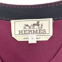 将图像加载到图库查看器中，HERMES Knit sweater Size L Bordeaux Wool 100%
