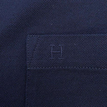 将图像加载到图库查看器中，HERMES HEmbroidery TShirt Size XS Marine Cotton
