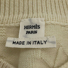 将图像加载到图库查看器中，HERMES Long sleeve knit &quot;H&quot; motif Size 38 Blanc Naturel Wool 100%
