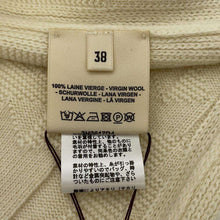 将图像加载到图库查看器中，HERMES Long sleeve knit &quot;H&quot; motif Size 38 Blanc Naturel Wool 100%
