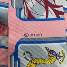 将图像加载到图库查看器中，HERMES Twilly HERMES Story Blue/Rose/Jaune Silk100%
