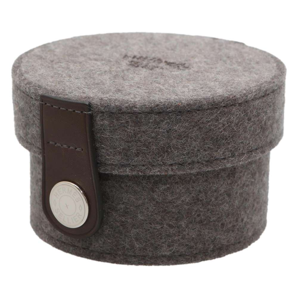 HERMES Sugar box Gray Felt