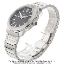 将图像加载到图库查看器中，BVLGARI Octo Roma W41mm Stainless Steel Black Dial OC41BSSD
