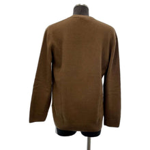 Load image into Gallery viewer, HERMES Knit sweater Size XL Navy/Camel Wool 100%
