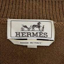 Load image into Gallery viewer, HERMES Knit sweater Size XL Navy/Camel Wool 100%
