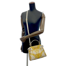 Load image into Gallery viewer, FENDI Fendace Peekaboo Beige/Yellow 8BN244 Leather Size Mini
