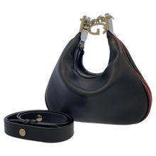 Load image into Gallery viewer, GUCCI Attaché Shoulder Bag Black/Red 699409 Leather Size Small
