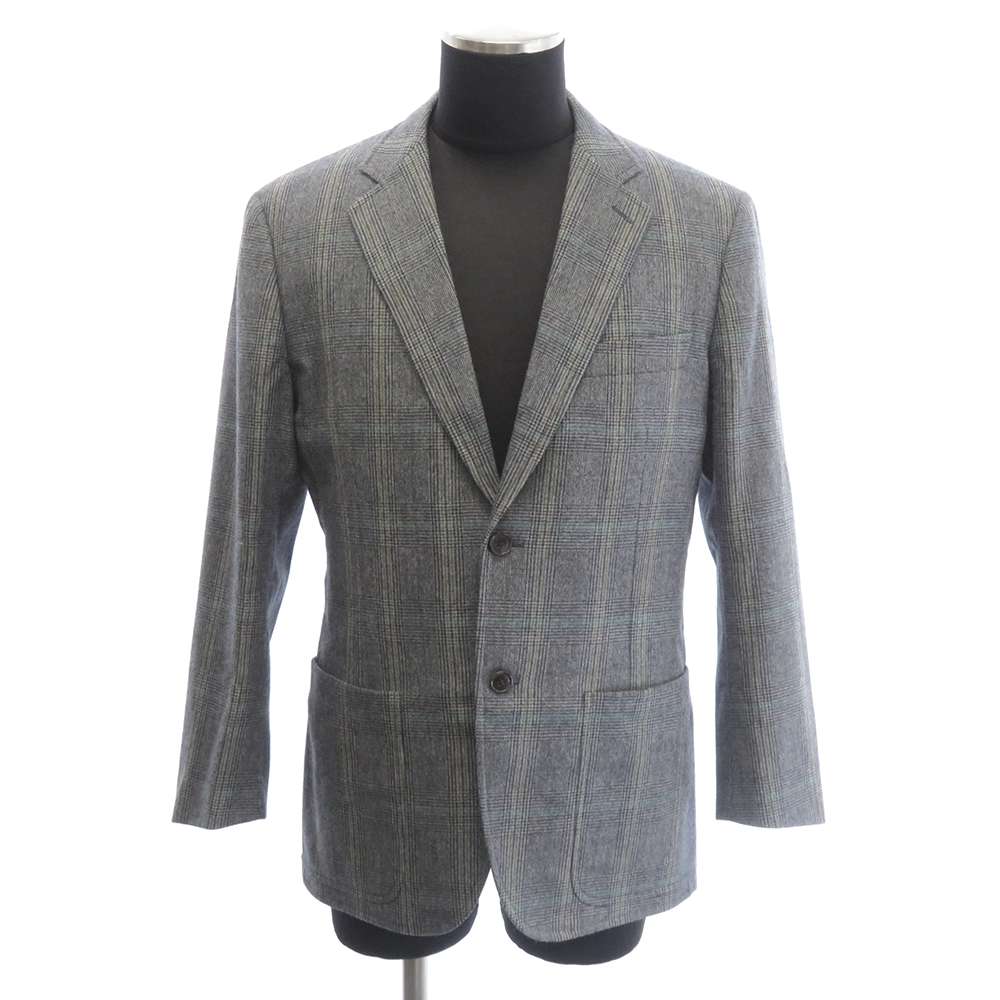 HERMES Tailored Jacket Size 50 Gray Wool 100%