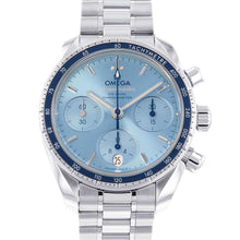 将图像加载到图库查看器中，OMEGA Speedmaster 38 Co-Axial W38mm Stainless Steel Blue Dial 324.30.38.50.03.001
