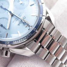 将图像加载到图库查看器中，OMEGA Speedmaster 38 Co-Axial W38mm Stainless Steel Blue Dial 324.30.38.50.03.001
