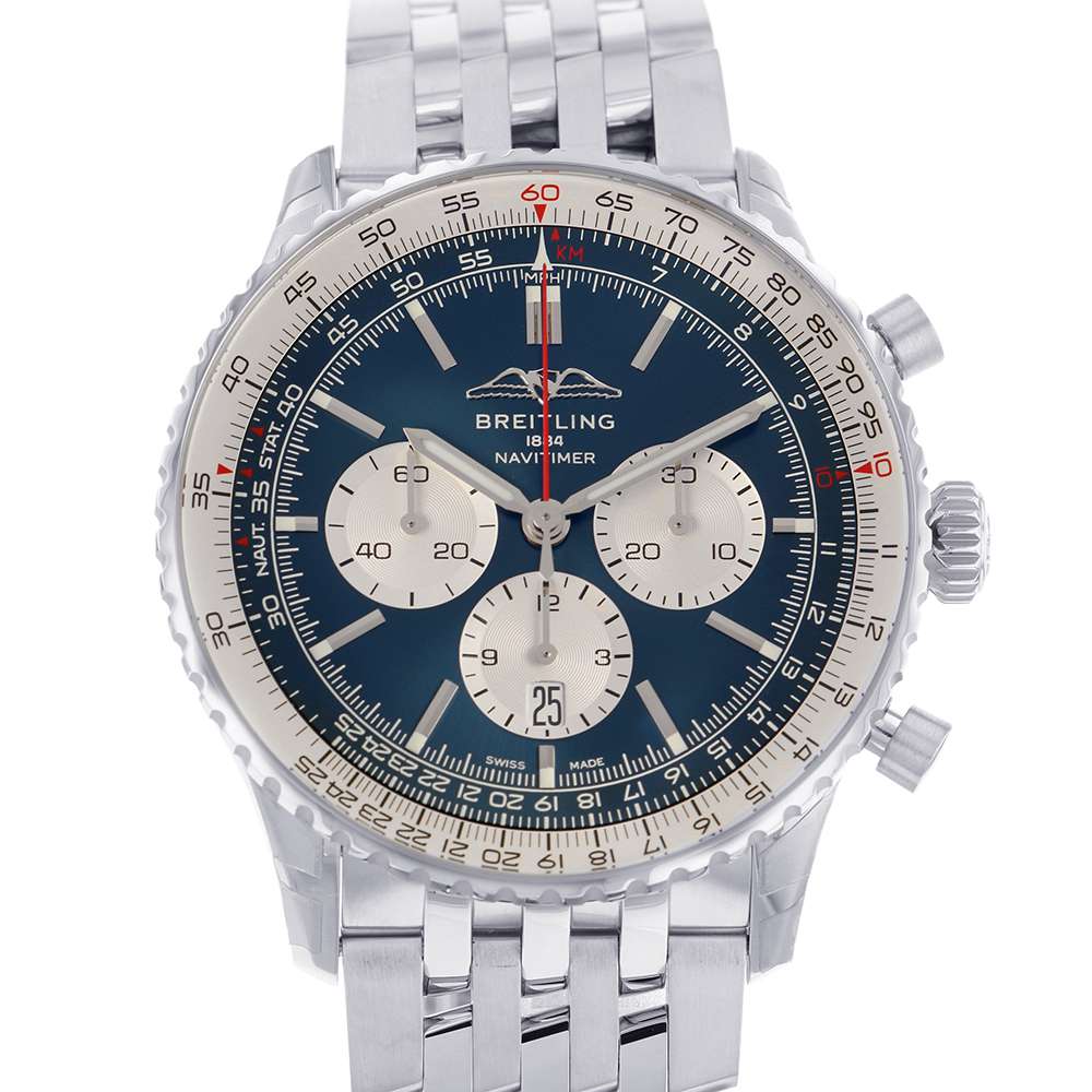 BREITLING Navitimer B01 Chronograph46 W46mm Stainless Steel Blue Dial AB0137211C1A1