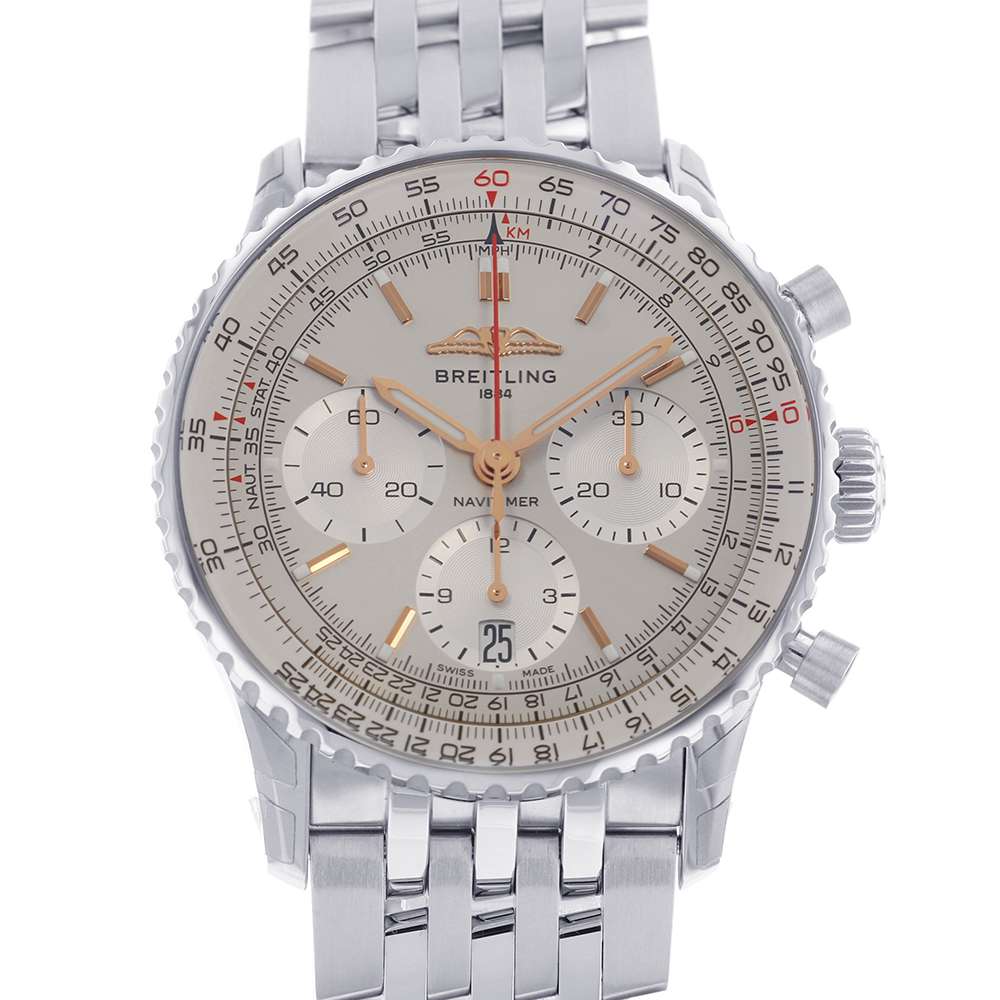 BREITLING Navitimer B01 Chronograph41 W41mm Stainless Steel Cream Dial AB0139211G1A1