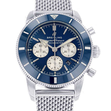 将图像加载到图库查看器中，BREITLING Superocean Heritage B01 Chronograph44 W44mm Stainless Steel Blue DialAB0162161C1A1
