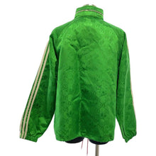 将图像加载到图库查看器中，GUCCI Adidas Collaboration Macro GG Half Zip Jacket Size 50 Green 696651 Nylon100%
