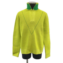 将图像加载到图库查看器中，Bottega Veneta V design sweater Size XL Lime/Green 701955 Nylon60% Rayon34% Polyester6%
