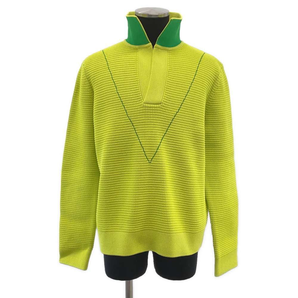 Bottega Veneta V design sweater Size XL Lime/Green 701955 Nylon60% Rayon34% Polyester6%