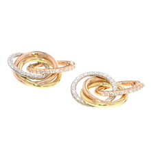 将图像加载到图库查看器中，CARTIER Trinity Earring B8301259 K18YG K18WG K18PG
