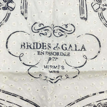 Load image into Gallery viewer, HERMES Carre Brides de Gala English Embroidery Size 70 Blanc/Black Silk100%
