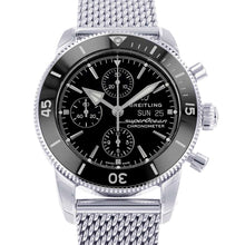 将图像加载到图库查看器中，BREITLING Superocean Heritage II 44 Chronograph W44mm Stainless Steel Black Dial A13313121B1A1
