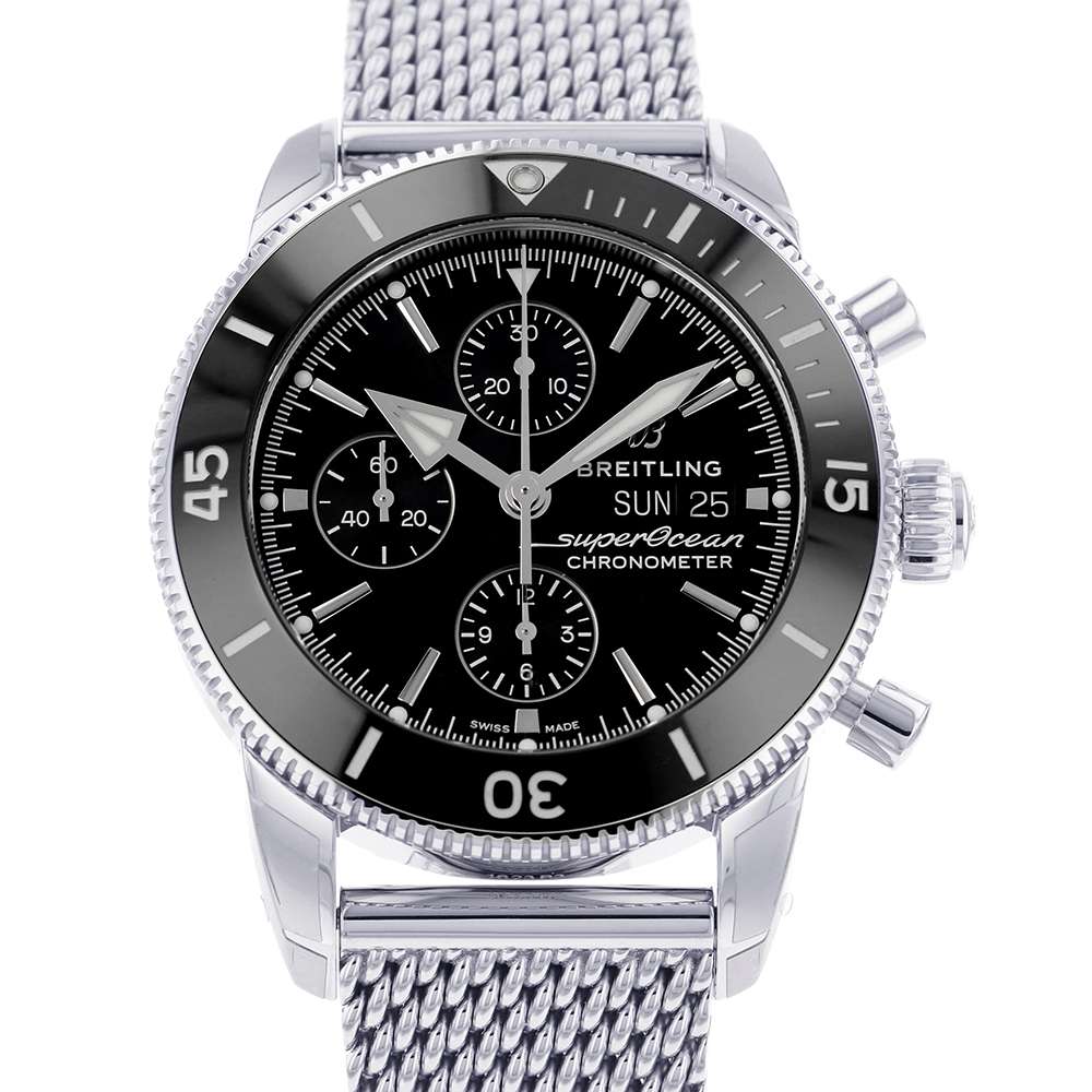 BREITLING Superocean Heritage II 44 Chronograph W44mm Stainless Steel Black Dial A13313121B1A1