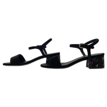 Load image into Gallery viewer, CHANEL Strap Sandals Black G45366 suede Size 37
