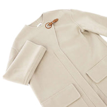 Load image into Gallery viewer, HERMES Eyelet Scrap Coat Size 36 Beige Cashmere100%
