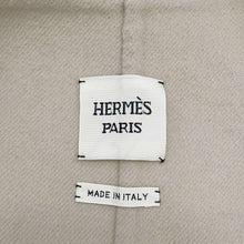 Load image into Gallery viewer, HERMES Eyelet Scrap Coat Size 36 Beige Cashmere100%
