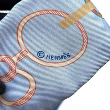 Load image into Gallery viewer, HERMES Twilly Dore Buckle Blue・Ciel/Blue・Cobalt/Corail Silk100%
