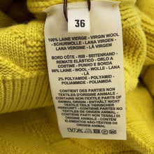 将图像加载到图库查看器中，HERMES pullover with hood Size 36 Yellow Wool 100%
