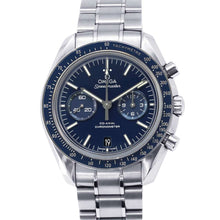 将图像加载到图库查看器中，OMEGA Speedmaster Co-Axial Moonwatch W44.25mm Stainless Steel Blue Dial 311.90.44.51.03.001
