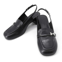 将图像加载到图库查看器中，HERMES Infini50 Pumps Black Leather Size 35
