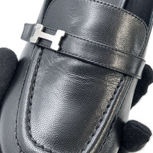 将图像加载到图库查看器中，HERMES Infini50 Pumps Black Leather Size 35
