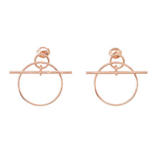 将图像加载到图库查看器中，HERMES Hoop Earrings Size PM 18K Pink Gold
