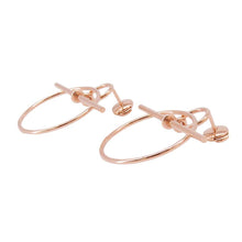 将图像加载到图库查看器中，HERMES Hoop Earrings Size PM 18K Pink Gold
