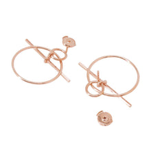 将图像加载到图库查看器中，HERMES Hoop Earrings Size PM 18K Pink Gold
