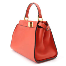 将图像加载到图库查看器中，FENDI Peekaboo Orange 8BN244 Leather Size Mini
